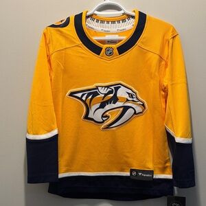 Fanatics Kids Yellow and Blue Hockey Jersey
